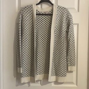 Black and White Knit Cardigan
